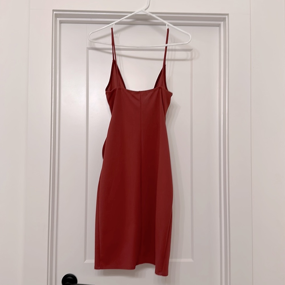 Rust Cocktail Dress - Picture 2 of 3